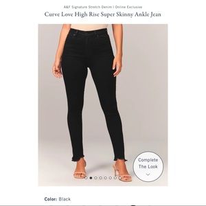 Abercrombie & Fitch Curve Love High Rise Super Skinny Ankle Jean